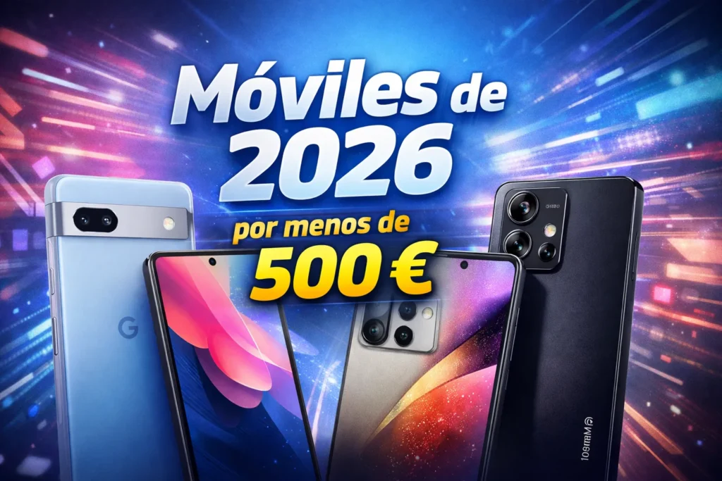 Los mejores móviles de 2026 por menos de 500 euros: potencia, cámara y batería sin gastar una fortuna